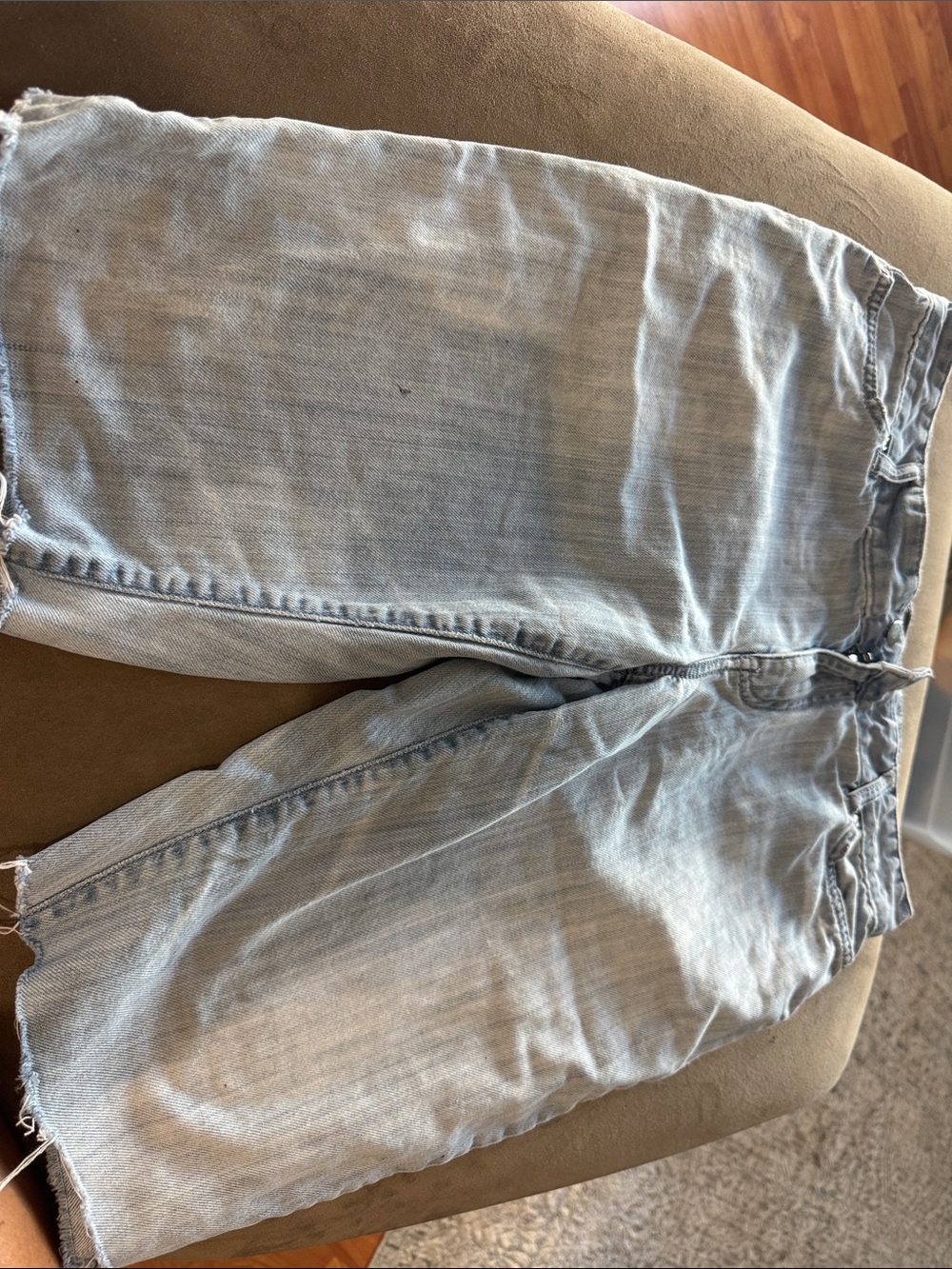 Light Blue Denim Bermuda Shorts